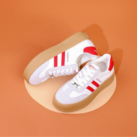 Safiya/索菲娅2023秋季新品潮流百搭运动休闲厚底拼色板鞋德训鞋 SF33112027 商品图4