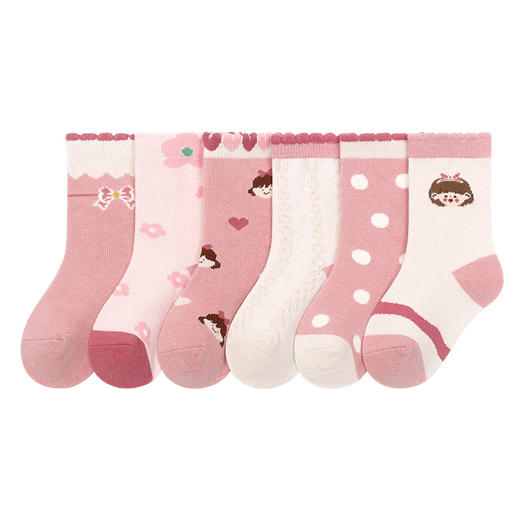 【6双组合装 随心搭配】23秋冬精梳棉男女儿童袜宝宝小中大童潮流袜子批发六双装卡通短袜 商品图4