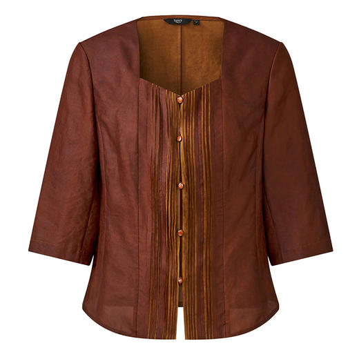 TANGY Collection天意高端2023秋季新品商场同款染秋系列植物染上衣 商品图4