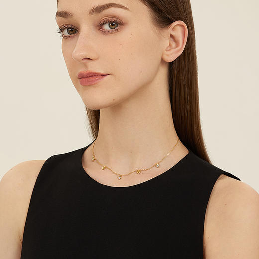 Onchic 百搭流苏小桃心项链 商品图5