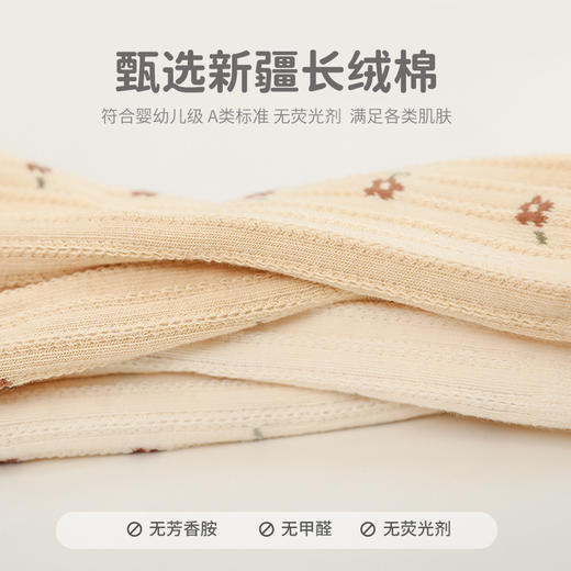 【3双装 复古碎花袜】2023秋季新品新生儿宝宝袜子无骨松口不勒脚木耳花边公主婴儿袜子 商品图1