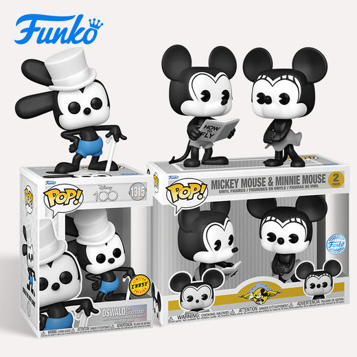 Funko POP! Disney Mickey  Minnie Oswald 迪士尼 限定款米奇与米妮双人盒+奥斯华隐藏款手办公仔摆件 商品图3