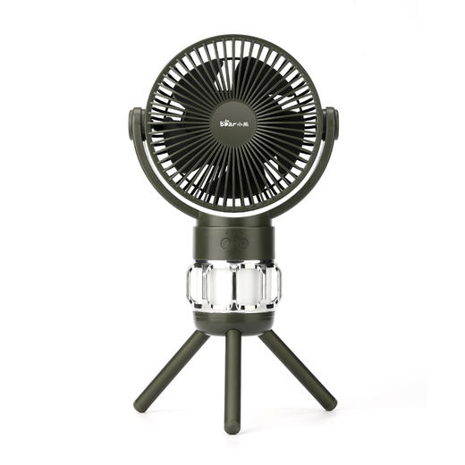 【小程序】小熊户外风扇 HFS-A05C5 军绿色 左右上下摇头 带支架/挂钩 三档风速 露营灯 带遥控器 商品图6