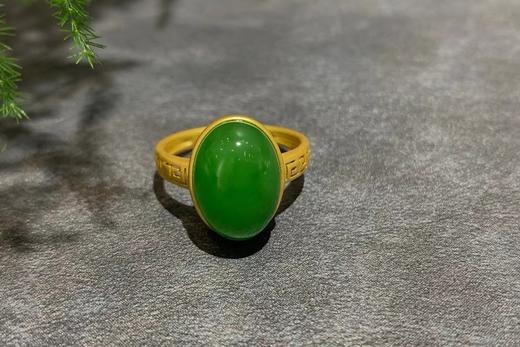 【御珠宫坊】金镶碧玉戒指 商品图1