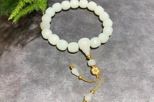 【御珠宫坊·传承系列】羊脂白玉十八子手持珠 商品图3