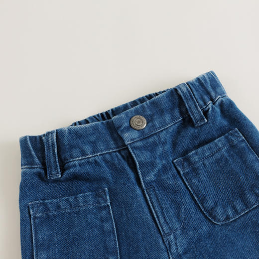 【马克珍妮 芦芙】秋装新款 女童纯棉修身牛仔裤喇叭裤231770 商品图3