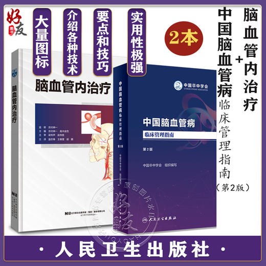 脑血管内治疗+中国脑血管病临床管理指南 第2版 脑血管内治疗的准备掌握脑血管造影设备的使用方法导引导管引导困难的应对实例等 商品图0