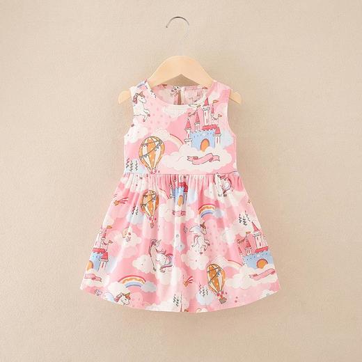 【PF】2022全棉A字裙女童连衣裙春夏季中小童女无袖童装卡通印花公主裙 商品图3