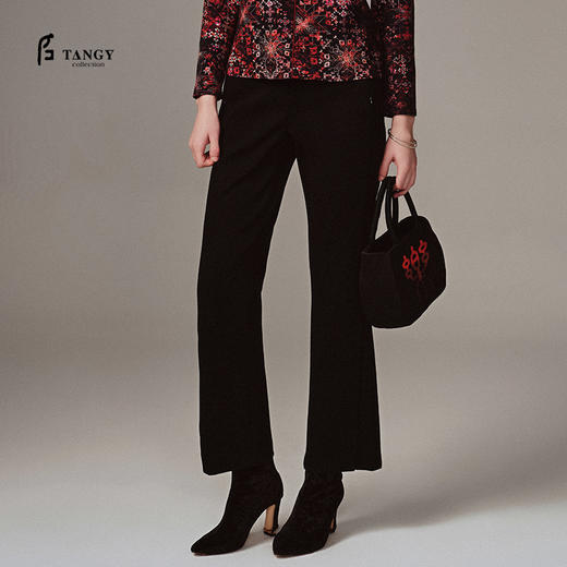 TANGY Collection天意高端2023秋季新品商场同款染秋系列女士休闲裤子 商品图0