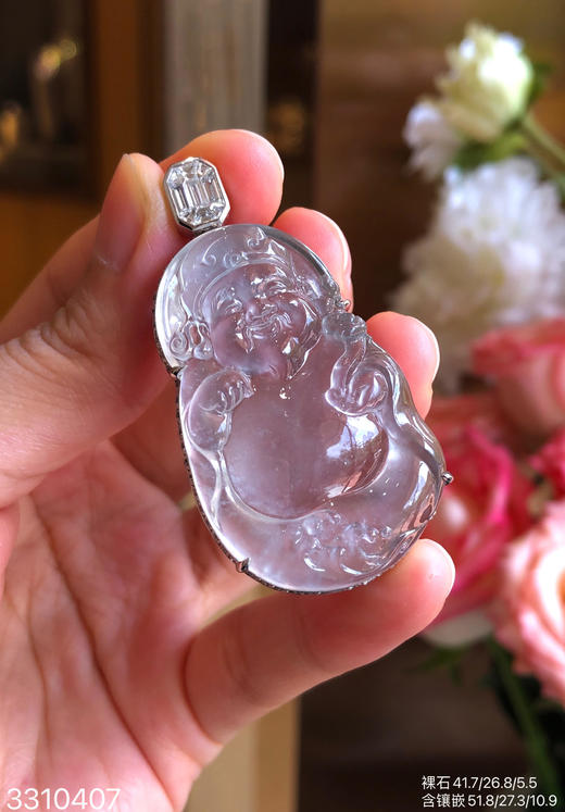 玻璃财神爷吊坠【3310407】具体价格微信咨询 商品图2