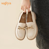 Safiya/索菲娅2023秋季新品英伦风浅口百搭一脚蹬真皮软底乐福鞋 SF33112023 商品缩略图2
