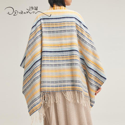 西藏手工氆氇羊绒斗篷SJF95P540B 商品图2