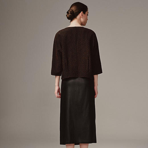 TANGY Collection天意高端2023秋季新品商场同款染秋系列女士莨绸上衣 商品图2