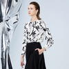 EITIE爱特爱秋季新品长袖时尚通勤复古印花小上衣7513214 商品缩略图2