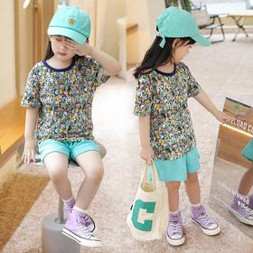 【PF】女童短袖t恤纯棉2023新款夏季宝宝上衣儿童洋气夏装卡通中小童