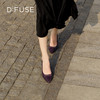 D:FUSE迪芙斯秋款单鞋女高跟鞋羊皮方头金属扣件时尚女鞋DF33111024 商品缩略图2