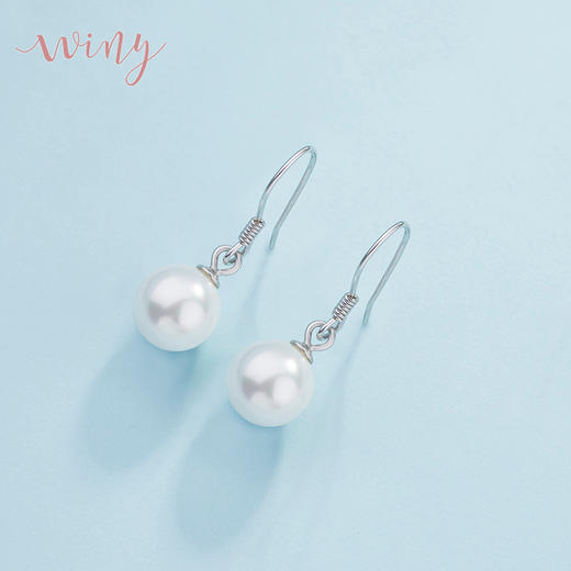Winy925纯银珍心耳钉送女友闺蜜节日生日礼物 商品图3