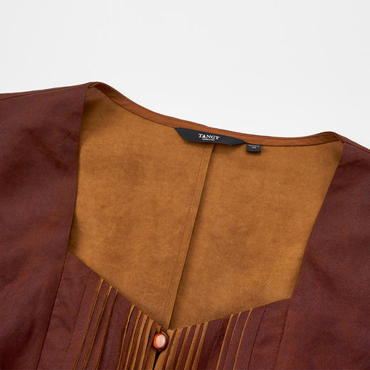 TANGY Collection天意高端2023秋季新品商场同款染秋系列植物染上衣 商品图3