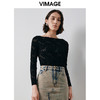 VIMAGE纬漫纪秋季新款修身百搭通勤上衣女V2013611 商品缩略图2