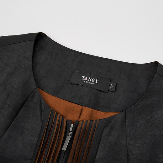 TANGY Collection天意高端2023秋季新品商场同款染秋系列女士莨绸外套 商品图3