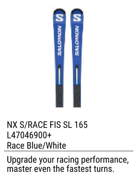 23/26SALOMON双板NX S/RACE FIS SL 165 商品图0