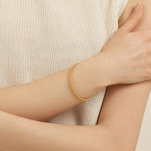 Onchic 金属扭纹手镯素圈手镯开口可调节 商品图0