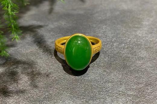 【御珠宫坊】金镶碧玉戒指 商品图0