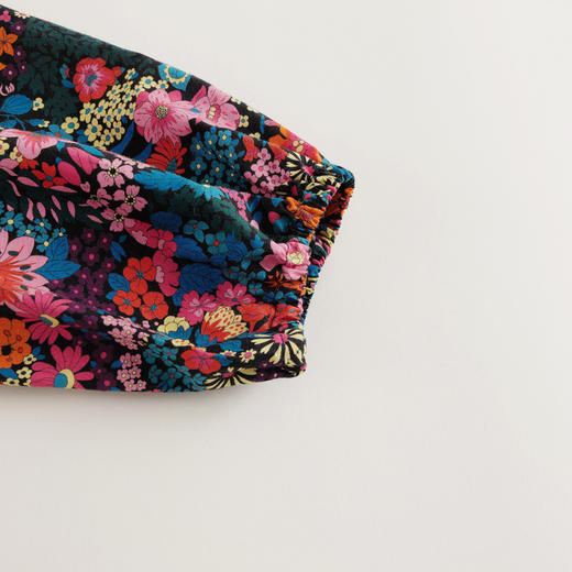 【马克珍妮 芦芙】秋装新款 女童绚烂碎花泡泡袖纯棉小衫231530 商品图4