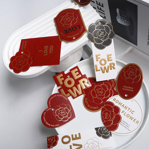 红山茶烫金卡片（75枚/包） 商品图1