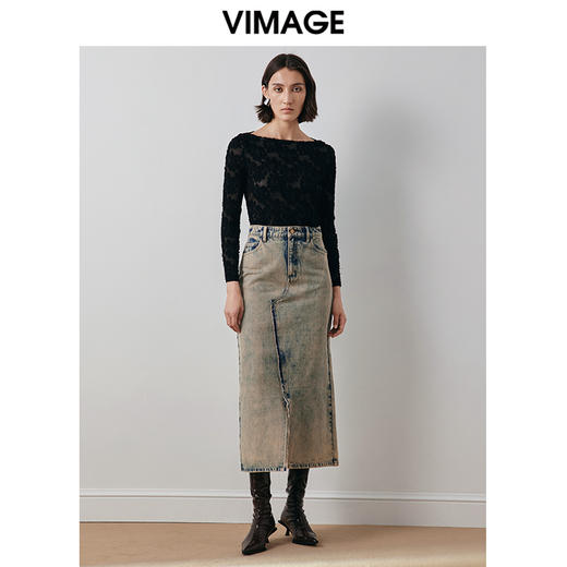 VIMAGE纬漫纪秋季新款修身百搭通勤上衣女V2013611 商品图1