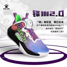 卡尔美2023新款锋猁2.0儿童篮球鞋