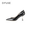 D:FUSE迪芙斯秋款单鞋女高跟鞋羊皮方头金属扣件时尚女鞋DF33111024 商品缩略图10