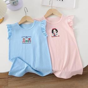 2023女童夏装连衣裙新洋气童装儿童短袖裙子夏长款T恤裙一件代发