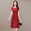 复古国风优雅连衣裙，圆领短袖气质A字裙QYM-GWA16-L 商品缩略图0