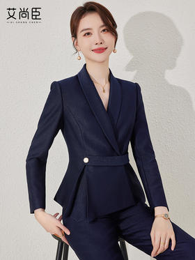艾尚臣职业西装套装女时尚修身气质女神范职场通勤正装销售工作服