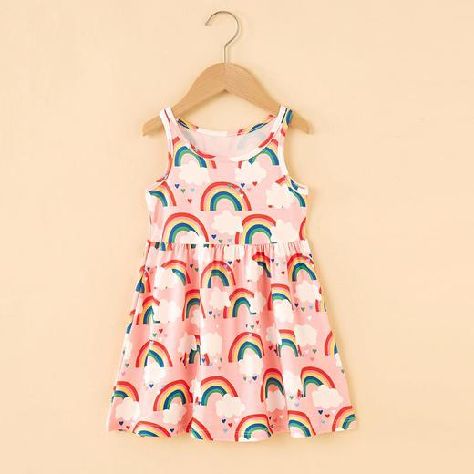 【PF】2023夏季韩版中小童女通用童装印花牛奶丝儿童吊带裙女童连衣裙 商品图1