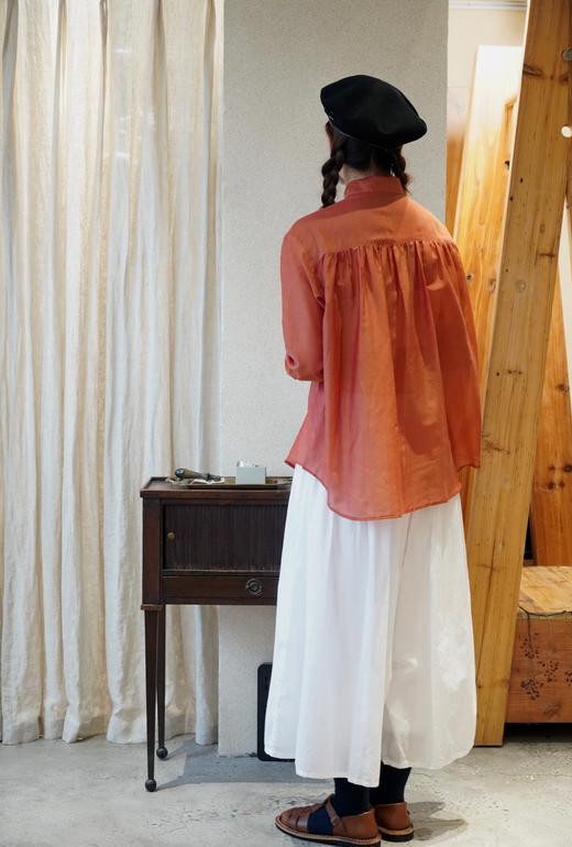 （4折）Lim Home白/橘红/淡黄贝壳纽扣上衣 商品图2