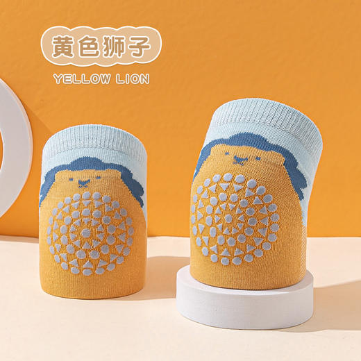 【网眼防滑护膝】23薄棉网眼镂空爬行针织袜套婴幼儿小童宝宝袜子点胶防滑卡通护膝 商品图7