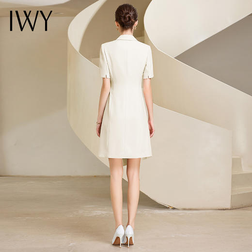 IWY/杏色西装连衣裙女名媛气质绑带显瘦职业裙232041Q1 商品图6