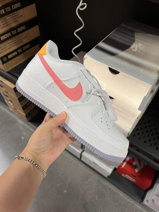 好折！Nike耐克大童款AF1空军一号 浅紫色底 商品图3