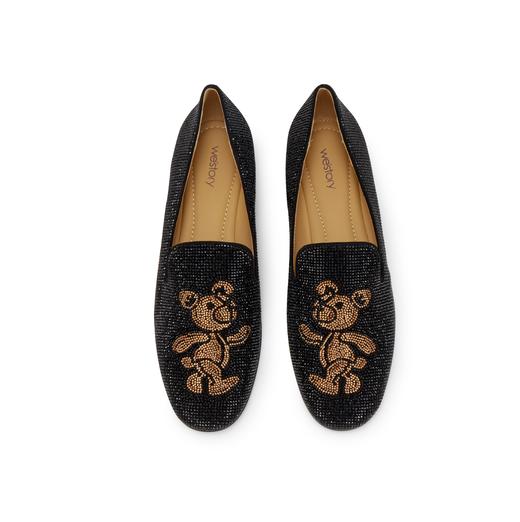 2023年秋季新款一脚蹬豆豆鞋复古平底方头绒面皮女鞋W23CM73711 商品图3