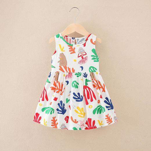 【PF】2022全棉A字裙女童连衣裙春夏季中小童女无袖童装卡通印花公主裙 商品图2