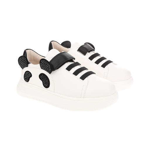 sheme国宝小白系列进口牛皮抽象熊猫设计呆萌可爱男女童鞋可定制 商品图5