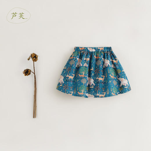 【马克珍妮 芦芙】秋装新款 女童动物游园会纯棉短裙半身裙231613 商品图2