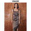 VIMAGE纬漫纪秋季新品高腰修身优雅连衣裙V2007614 商品缩略图1