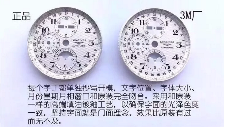 3M厂浪琴复刻表和GS厂浪琴八针月相对比哪个更好?