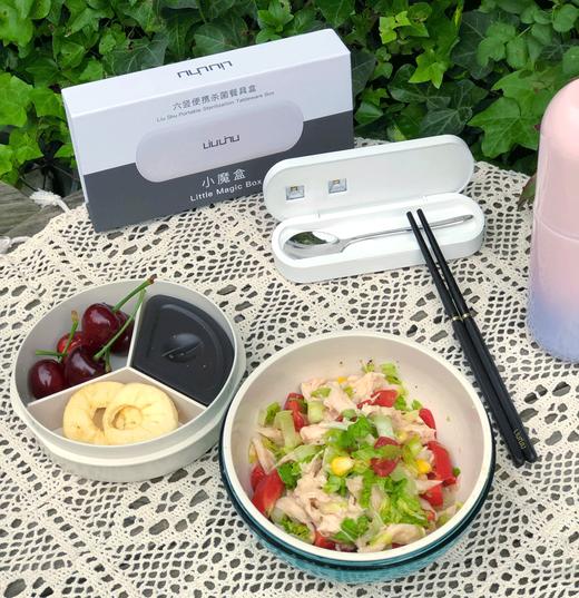 六竖便携筷子勺子餐具盒套装 紫外消毒 商品图5