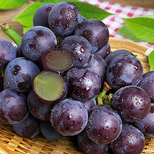 【十堰主城区包邮】新鲜水果  六里坪夏黑葡萄4斤装 商品图4
