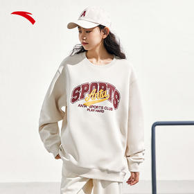 【XL断码】安踏运动风卫衣女秋季新款长袖圆领套头衫针织运动上衣162338707【库存有限，如无货将做退款，介意慎拍！】