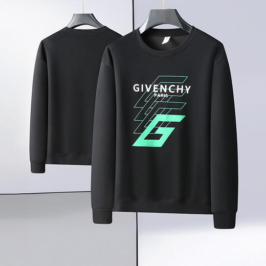 【新款DX】大依优型大码圆领印花卫衣棉长袖加肥加大休闲运动上衣男打底衫胖子300斤Y 商品图0